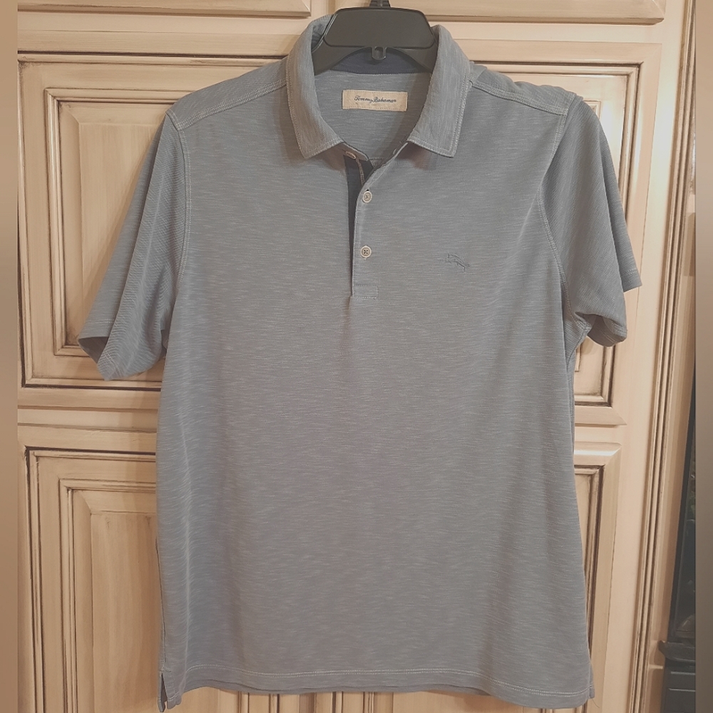Tommy Bahama Light Blue Polo! Size‎ Large!